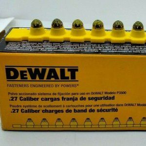 NEW DeWalt SAFTEY STRIP LOADS .27 Caliber Powder Actuated Yellow Power LVL 4